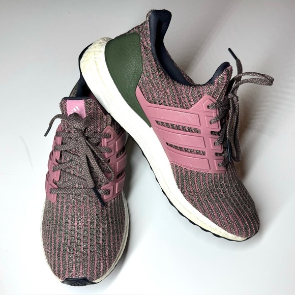 Adidas Women’s Ultra Boost 4.0 Pink Olive Running Shoes BB6495 Size- 8 - Picture 5 of 8